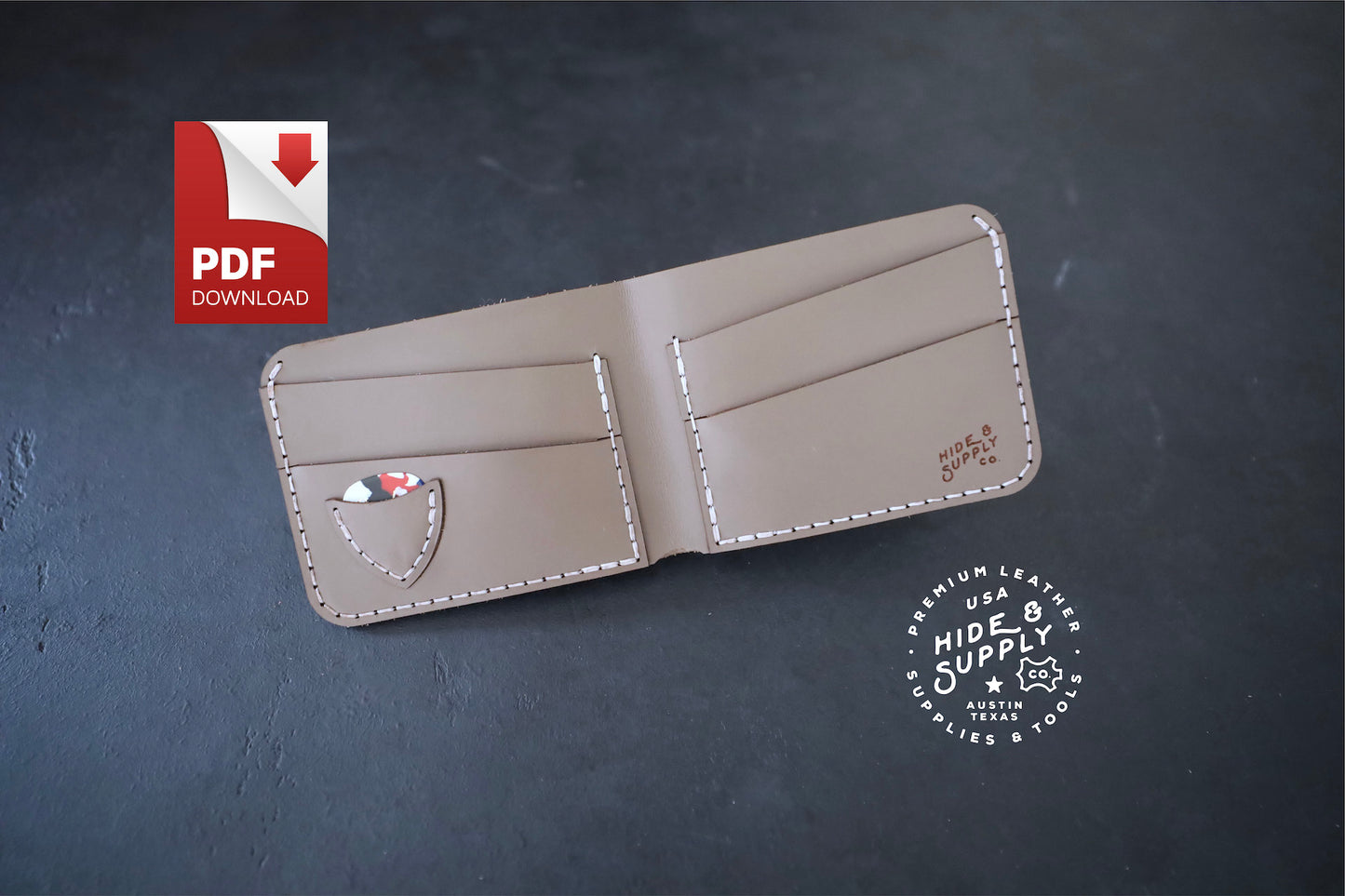 Slim Bifold Guitar Pick Wallet