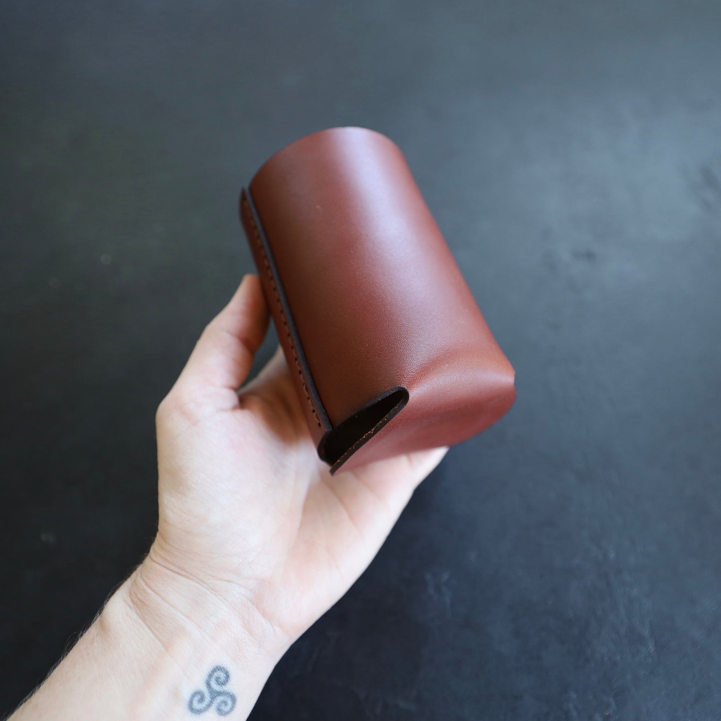 Leather Drink Koozie Holder