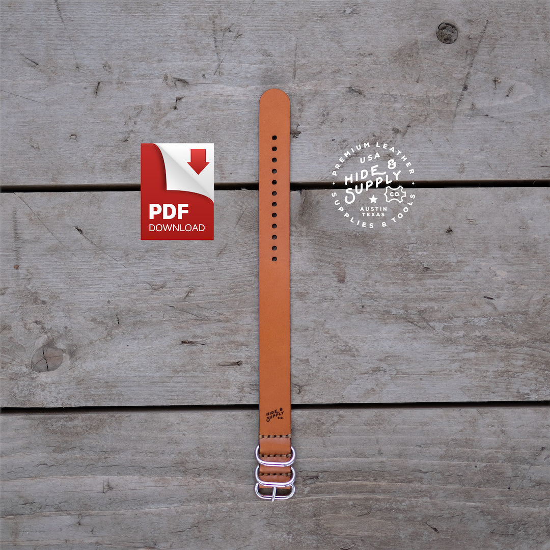 Slip Though Watch Strap Template (20mm)